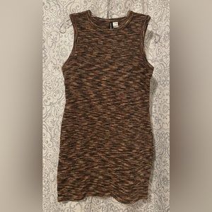 Brown Knit Mini Dress